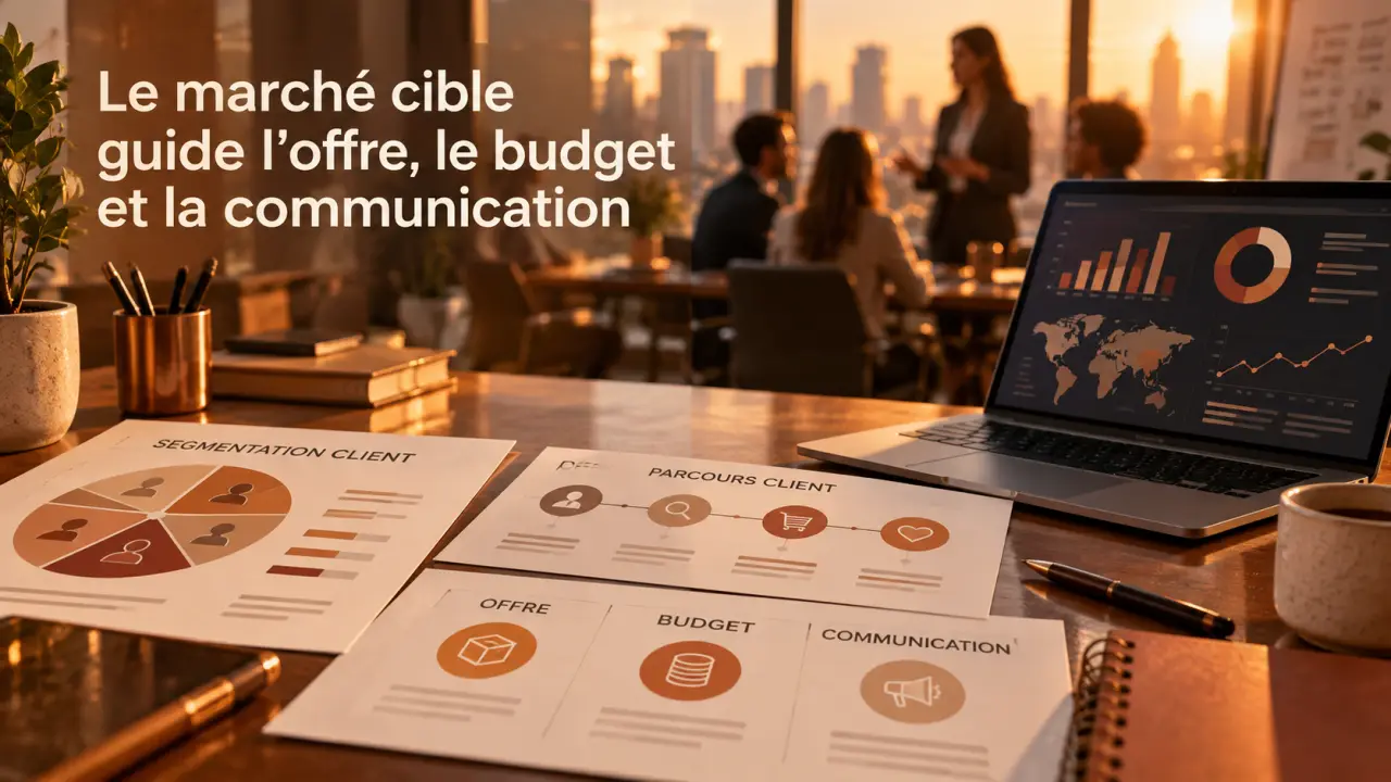 Le marché cible guide l’offre, le budget et la communication