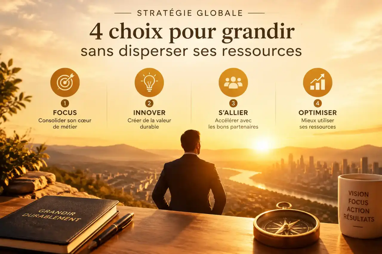 Stratégie globale : 4 choix pour grandir sans disperser ses ressources